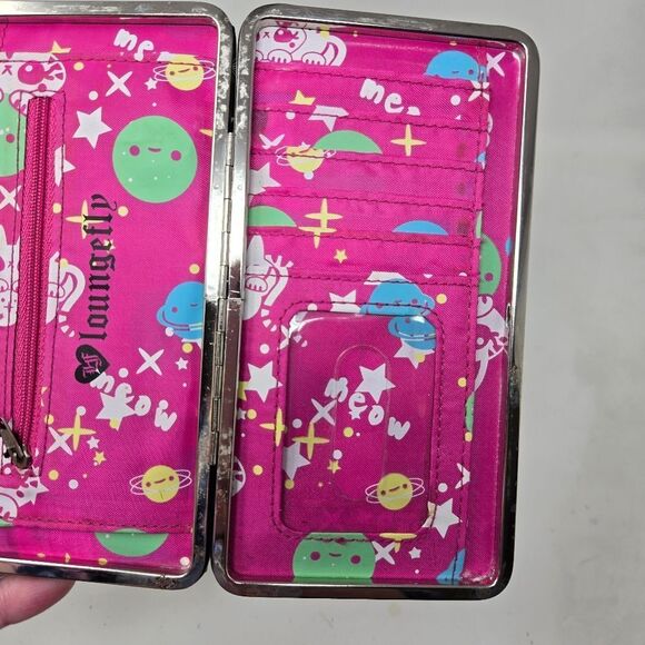 LOUNGEFLY Clutch Wallet Space Kitty Kittens Outterspace - Picture 7 of 10
